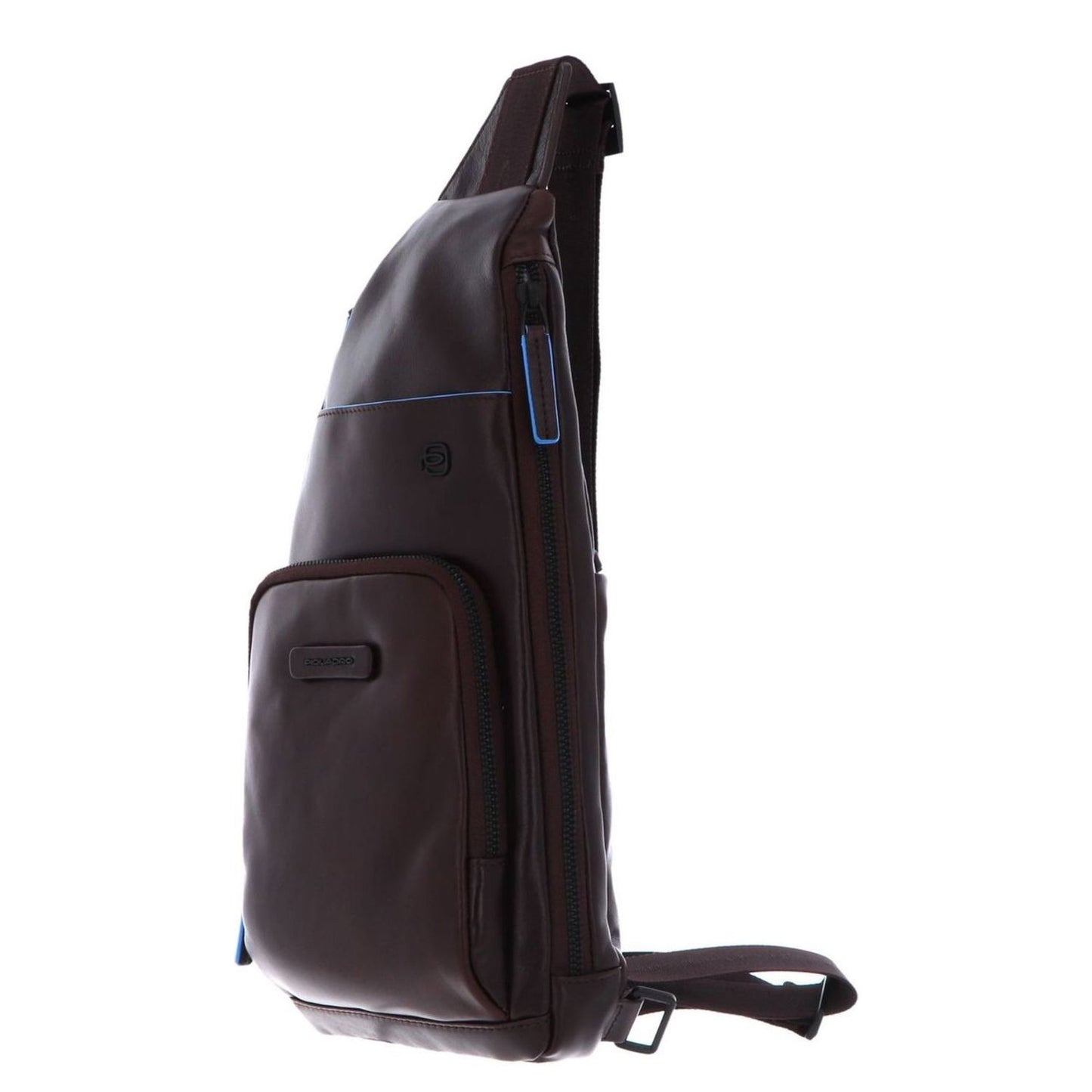 Piquadro Blue Square Mono Sling Bag mahogany