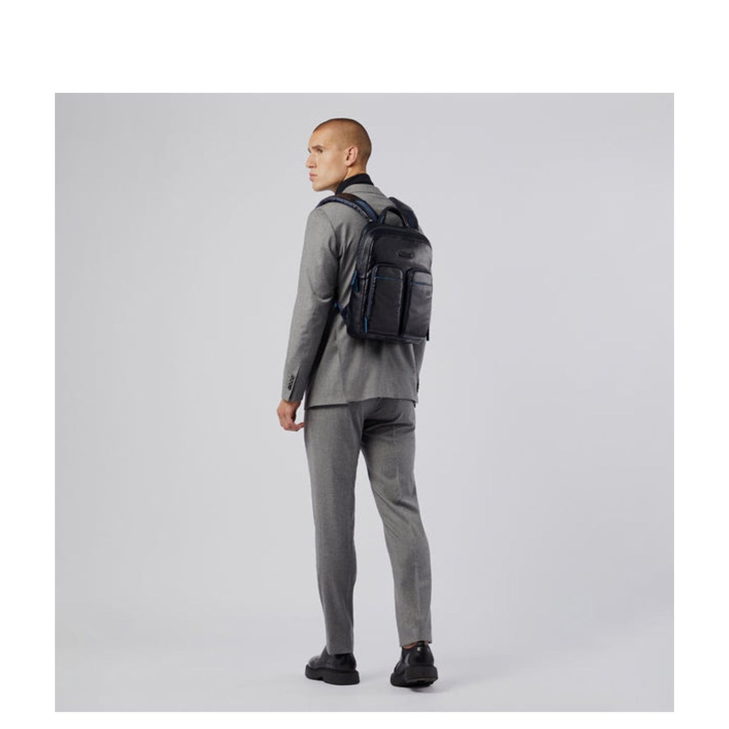 Piquadro Blue Square Revamp Pockets Laptop Backpack 13.3" night blue