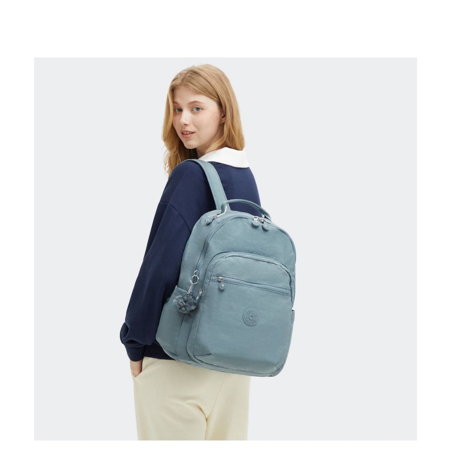 Kipling Seoul Backpack relaxed grey