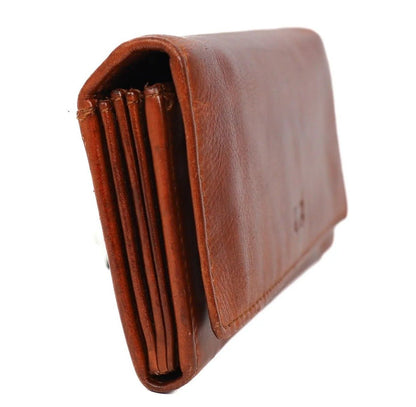 Bear Design Cow Lavato Wallet 12 cc cognac