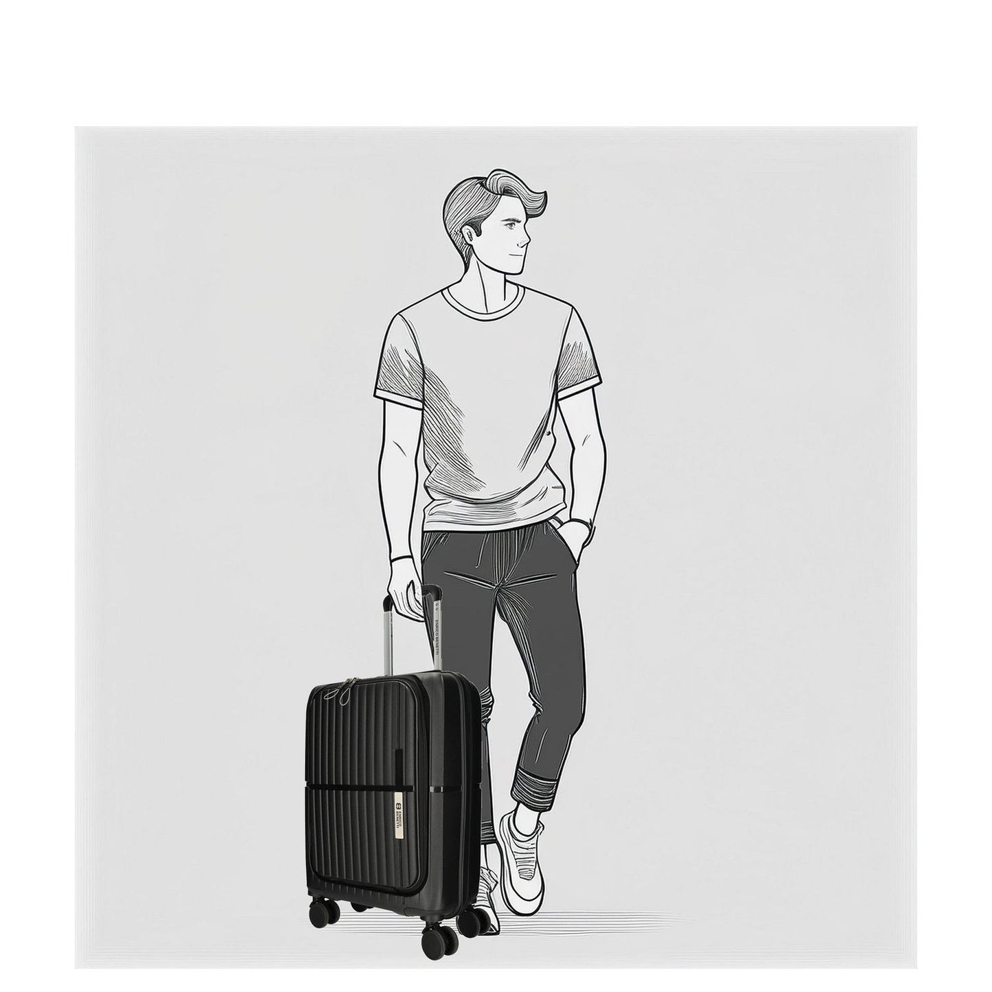 Enrico Benetti Tokyo Cabin Laptop Front Pocket 55/35 black