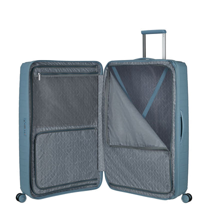 American Tourister Fastforward Spinner 83/31 TSA Expandable steel blue