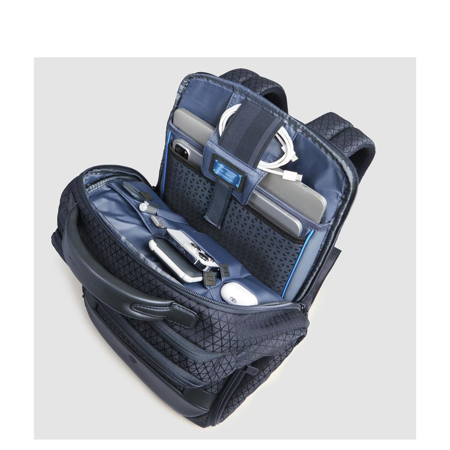 Piquadro W139 Modular Travel Laptop Backpack blue