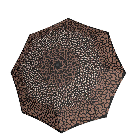 Knirps T.200 Medium Duomatic Umbrella animal mocca