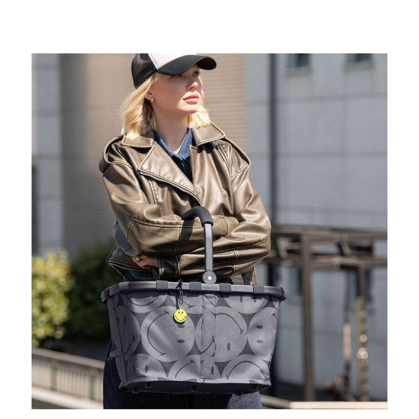 Reisenthel Shopping Carrybag Frame smiley grey