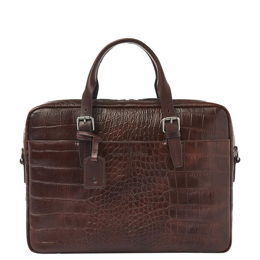 Castelijn & Beerens Aurum Laptopbag RFID 15.6" mocca