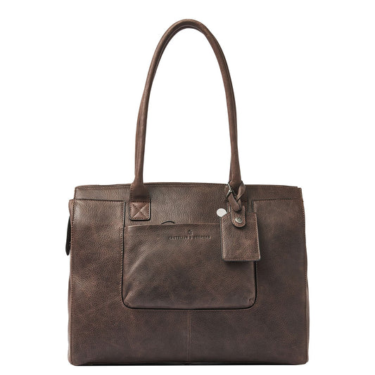 Castelijn & Beerens Aurellé Laptopbag Shopper RFID 15.6" mocca
