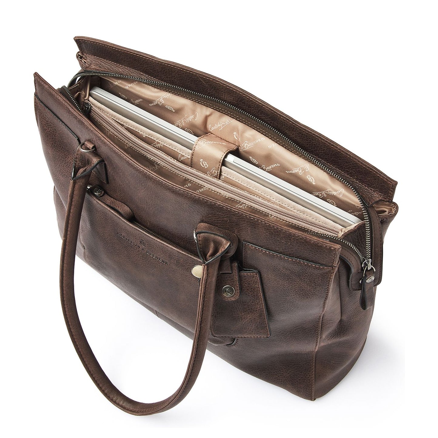 Castelijn & Beerens Aurellé Laptopbag Shopper RFID 15.6" mocca