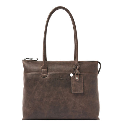 Castelijn & Beerens Cavallo Laptopbag Shopper RFID 15.6" mocca