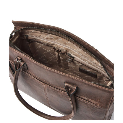Castelijn & Beerens Aurellé Laptopbag Shopper RFID 15.6" mocca