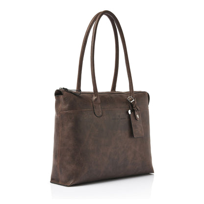 Castelijn & Beerens Cavallo Laptopbag Shopper RFID 15.6" mocca