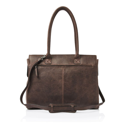 Castelijn & Beerens Aurellé Laptopbag Shopper RFID 15.6" mocca