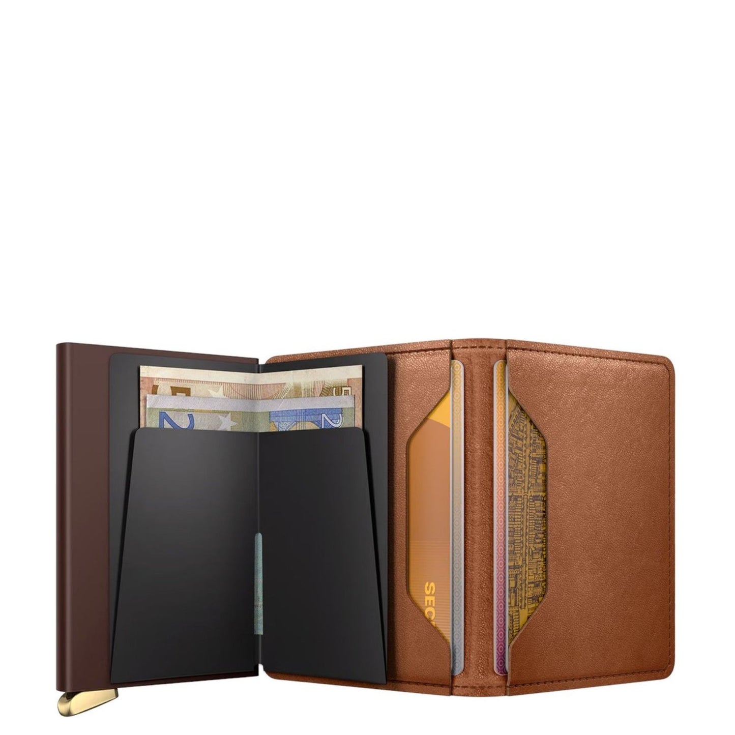 Secrid Slimwallet Emboss Lines V2 cognac
