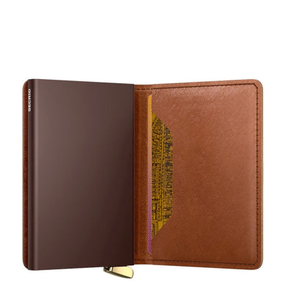 Secrid Slimwallet Emboss Lines V2 cognac