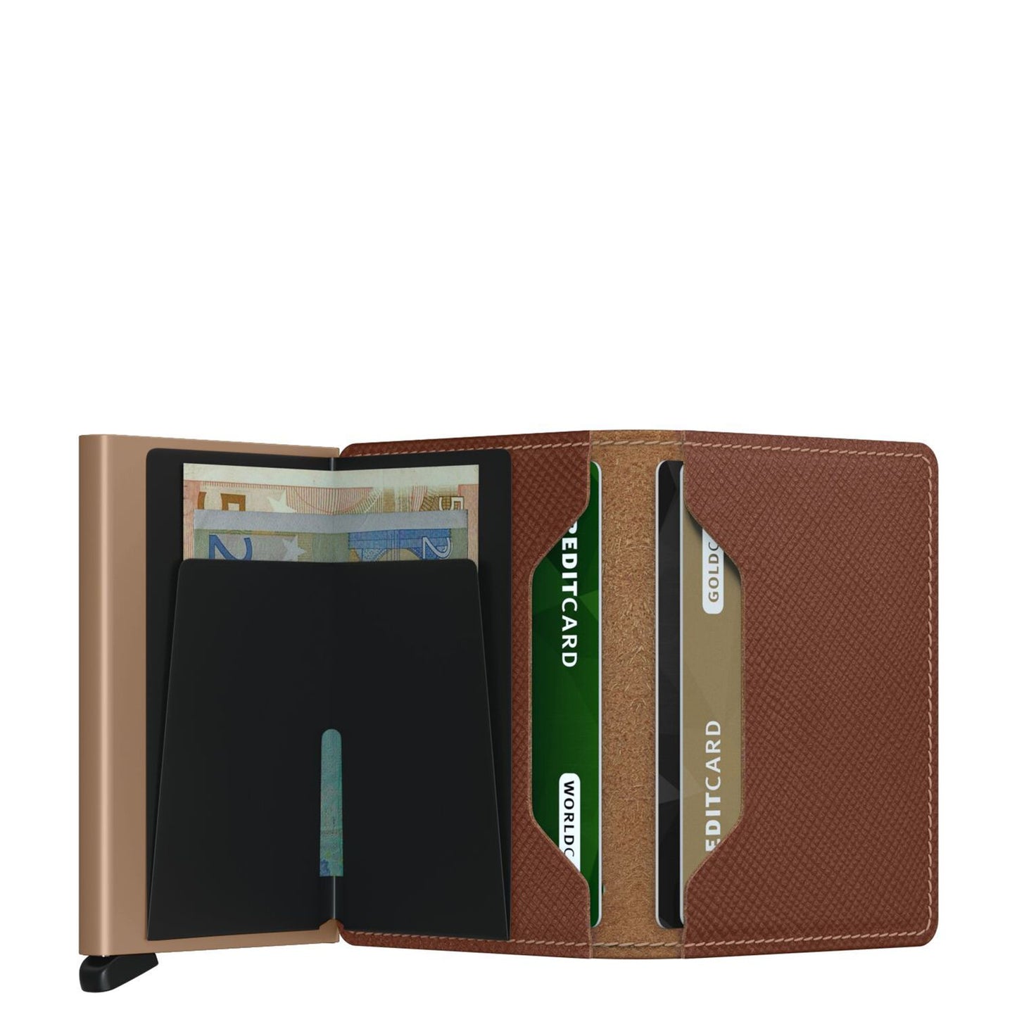 Secrid Slimwallet Portemonnee Saffiano caramel