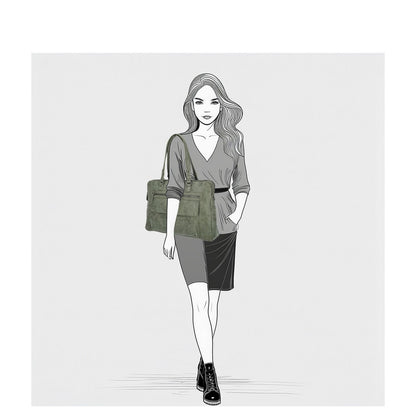 Enrico Benetti Nouméa Laptop Shoulderbag 15" olive