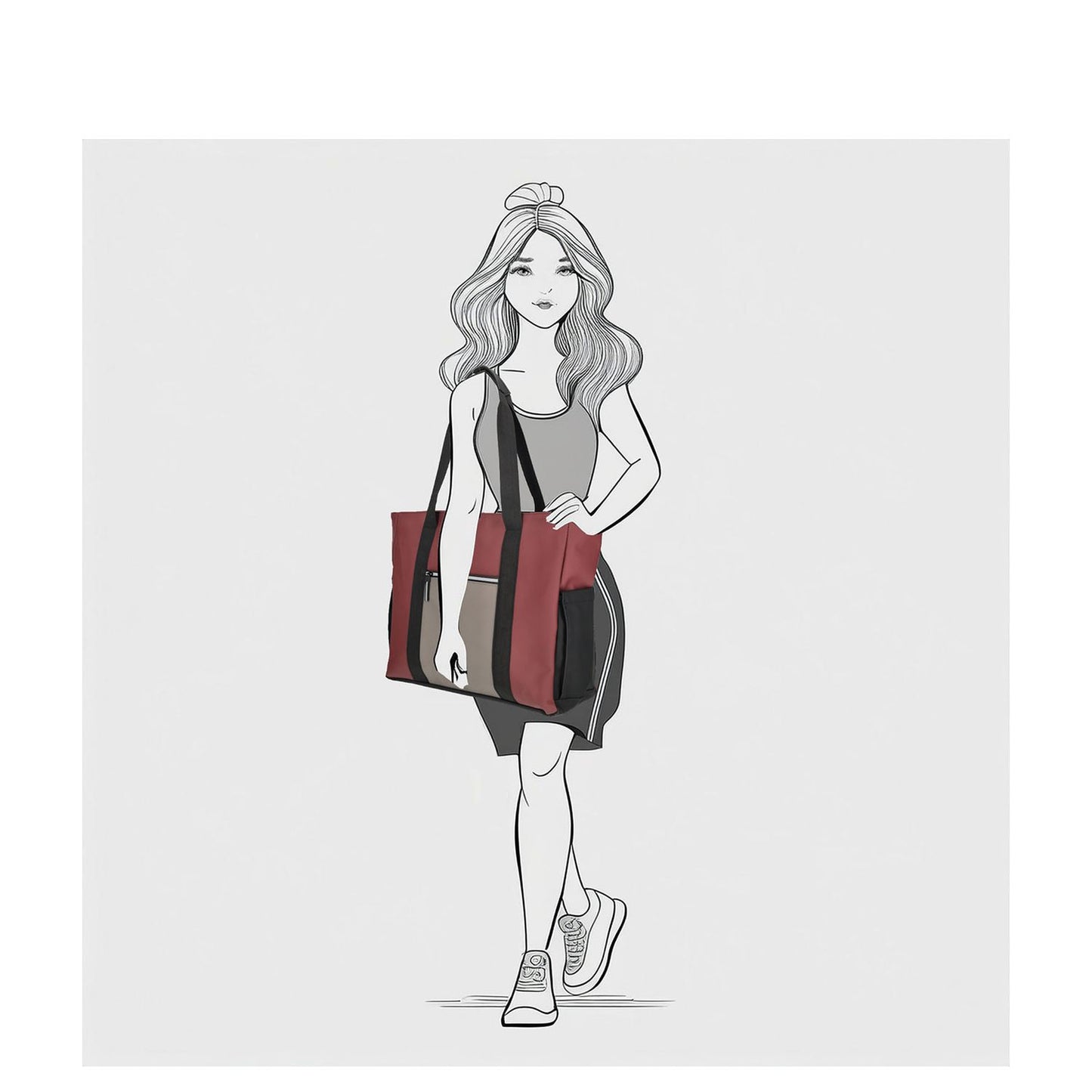 Enrico Benetti Bergen Waterproof Shopper taupe-burgundy