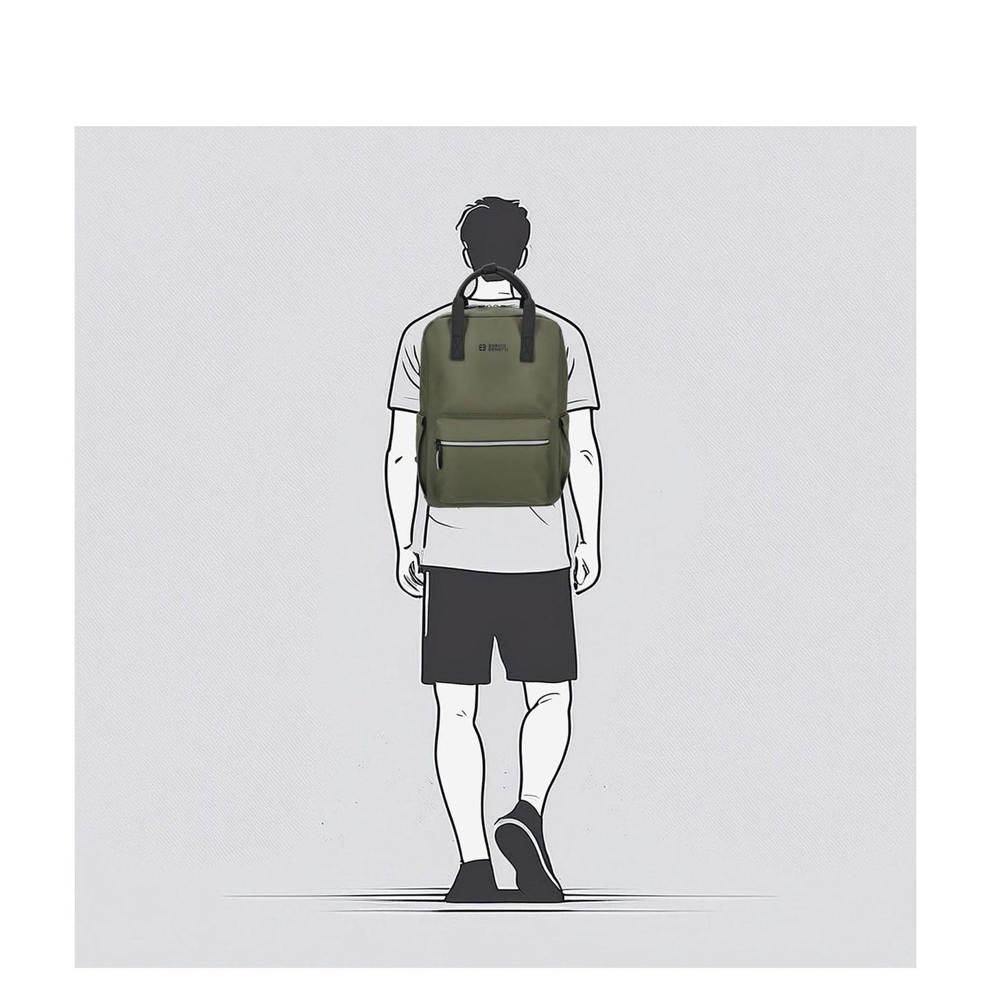 Enrico Benetti Bergen Waterproof Laptop Backpack 17" olive