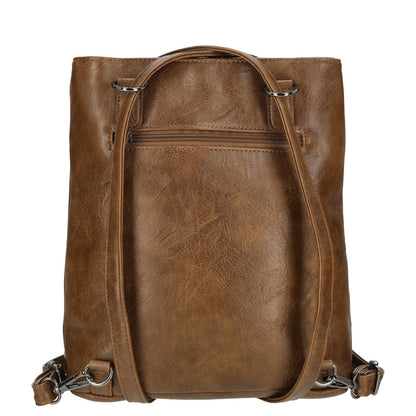 Enrico Benetti Julia Laptop Backpak Shoulderbag cognac