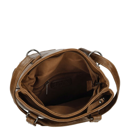 Enrico Benetti Julia Laptop Backpak Shoulderbag cognac