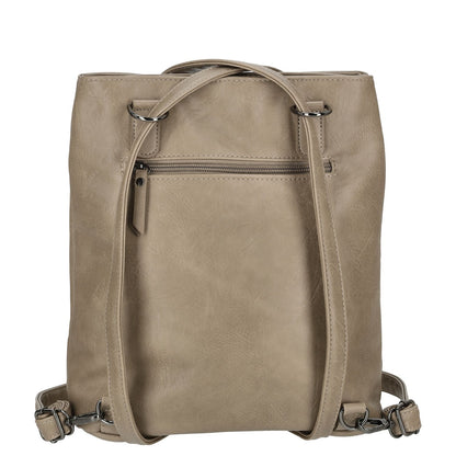 Enrico Benetti Julia Laptop Backpak Shoulderbag light taupe