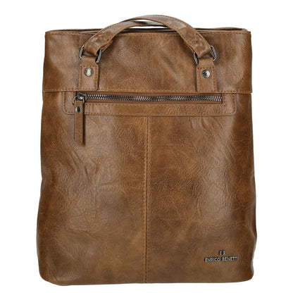 Enrico Benetti Julia Laptop Backpak Shoulderbag cognac