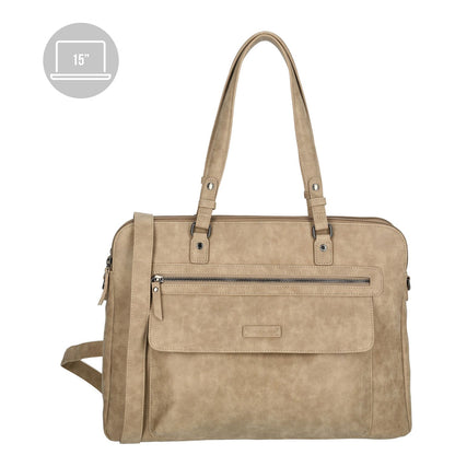 Enrico Benetti Nouméa Laptop Shoulderbag 15" light taupe