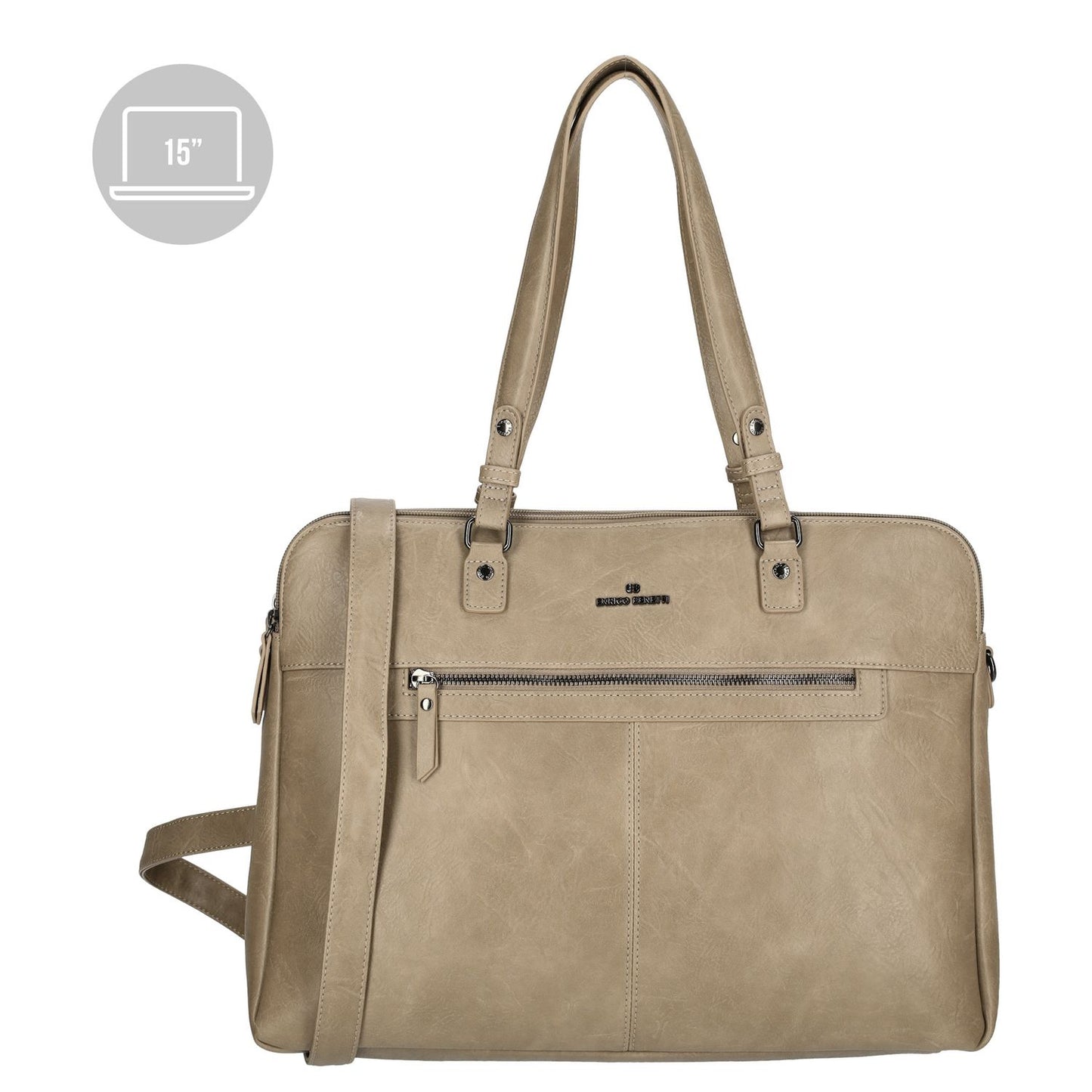 Enrico Benetti Julia Laptop Shoulderbag 15" light taupe