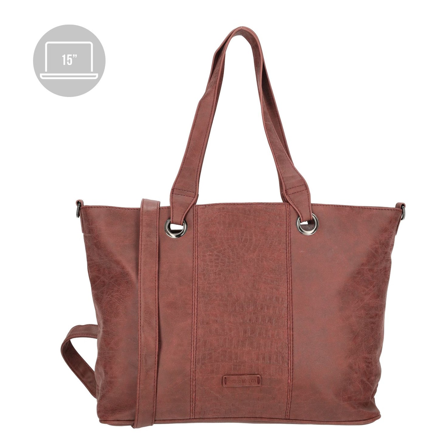 Enrico Benetti Josie Laptop Shopper 15" burgundy