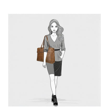 Enrico Benetti Julia Laptop Shoulderbag 15" cognac