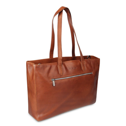 Plevier Livingstone Laptopbag 17.3" cognac