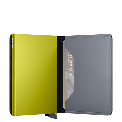 Secrid Slimwallet Matte grey & lime