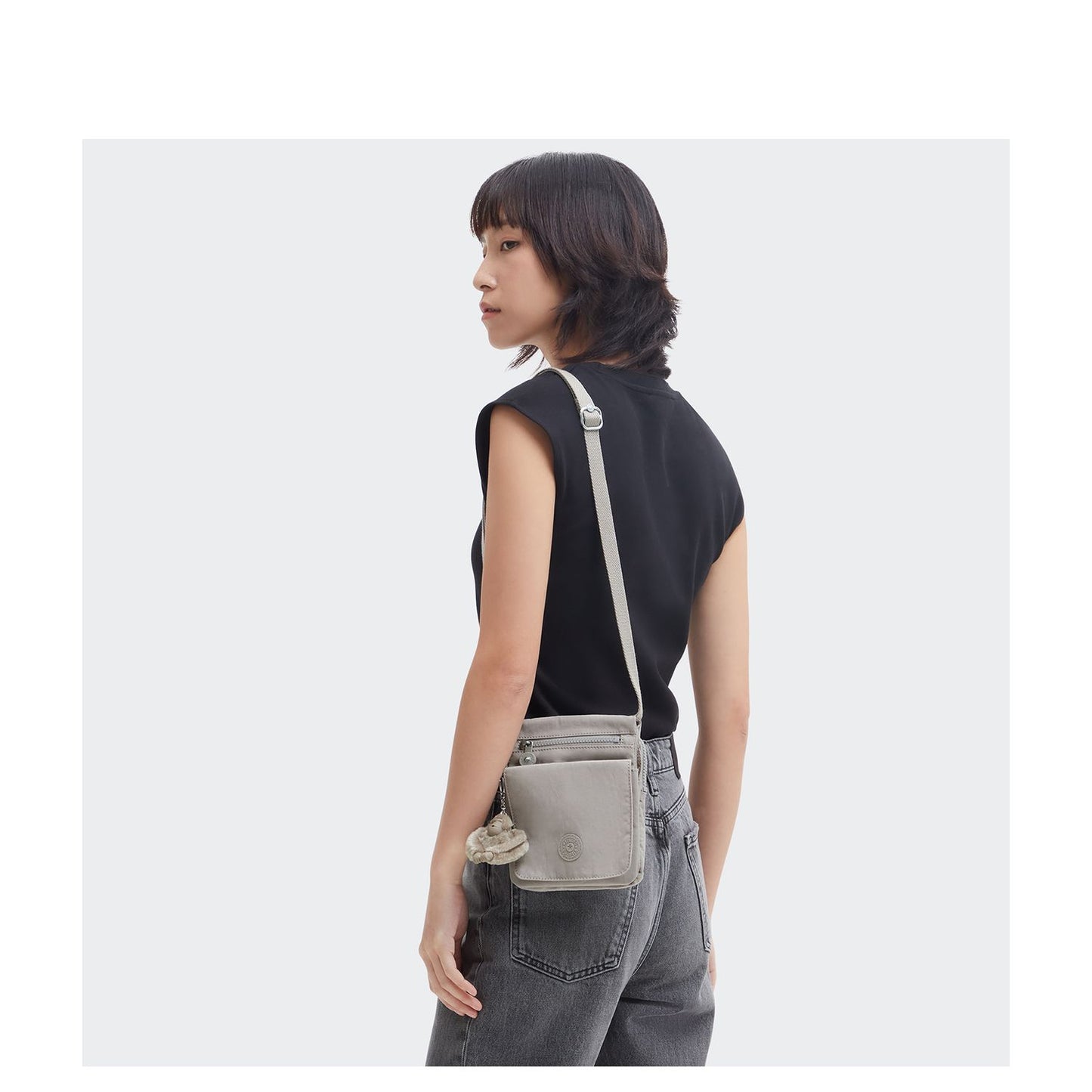 Kipling New Eldorado Crossbodytas grey gris