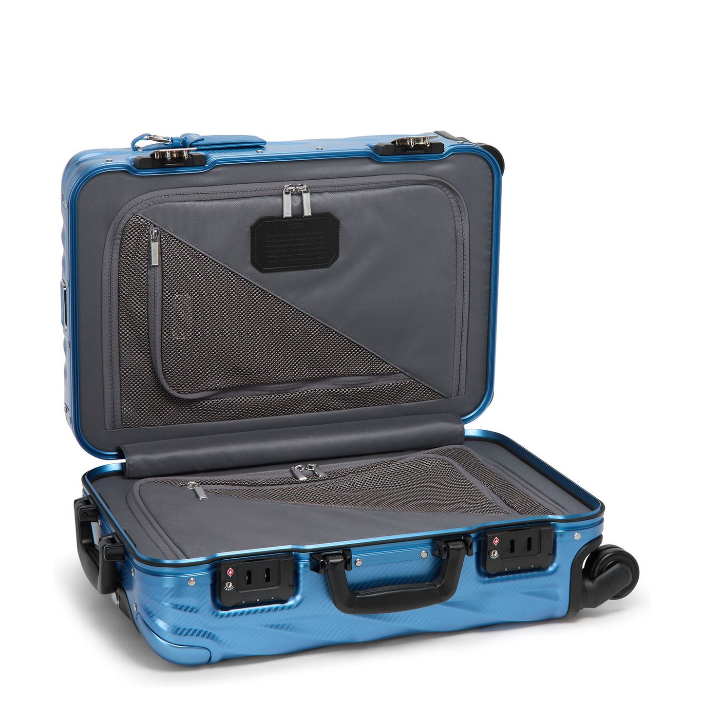 TUMI 19 Degree Aluminum International Carry-On texture horizon blue