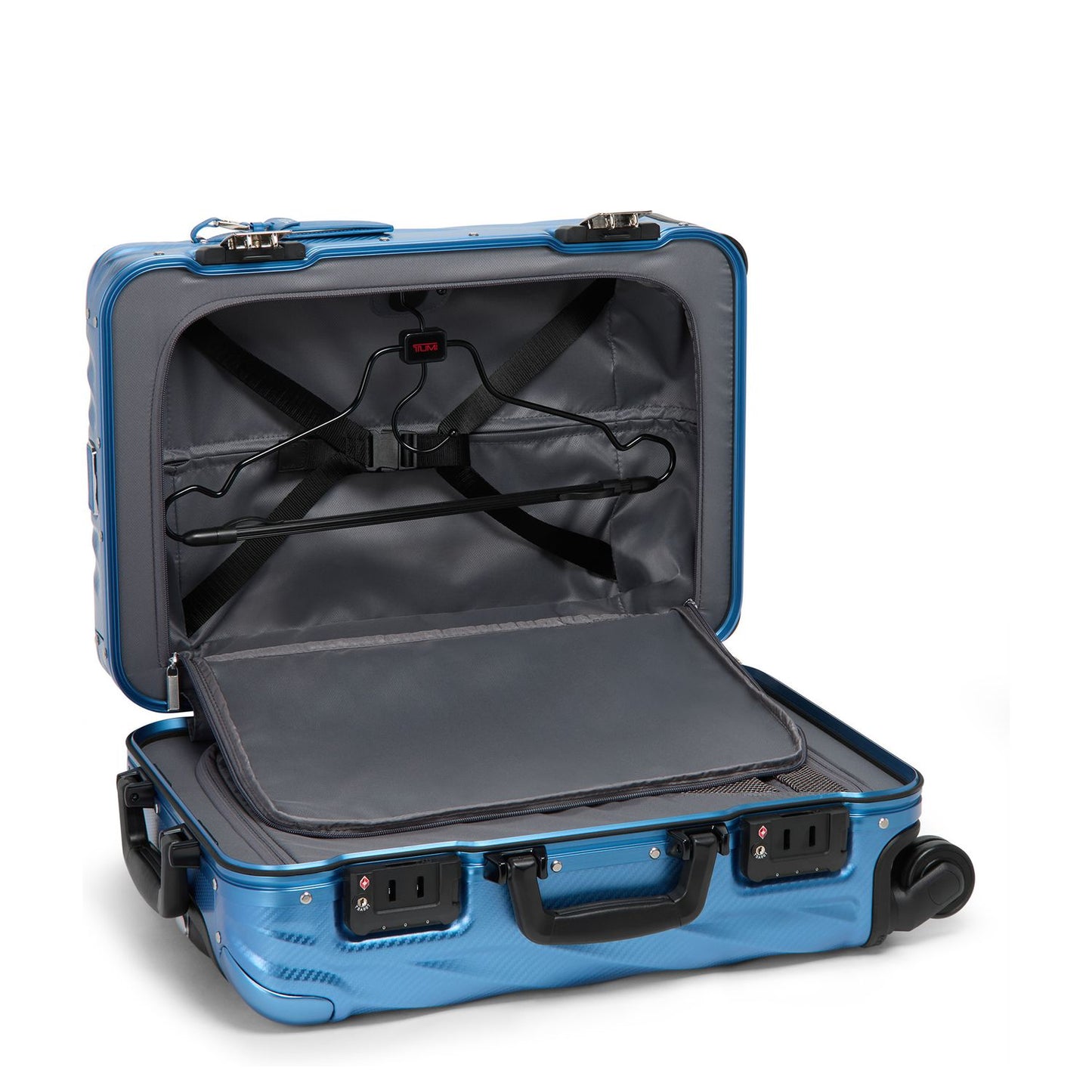 TUMI 19 Degree Aluminum International Carry-On texture horizon blue