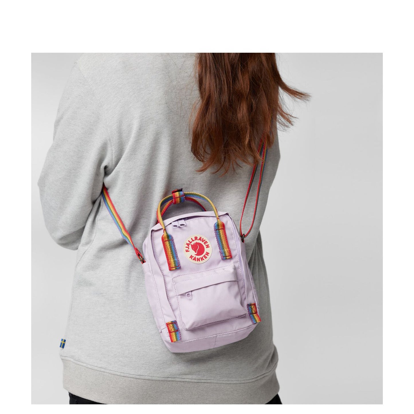 Fjallraven Kanken Rainbow Sling chalk rose-rainbow