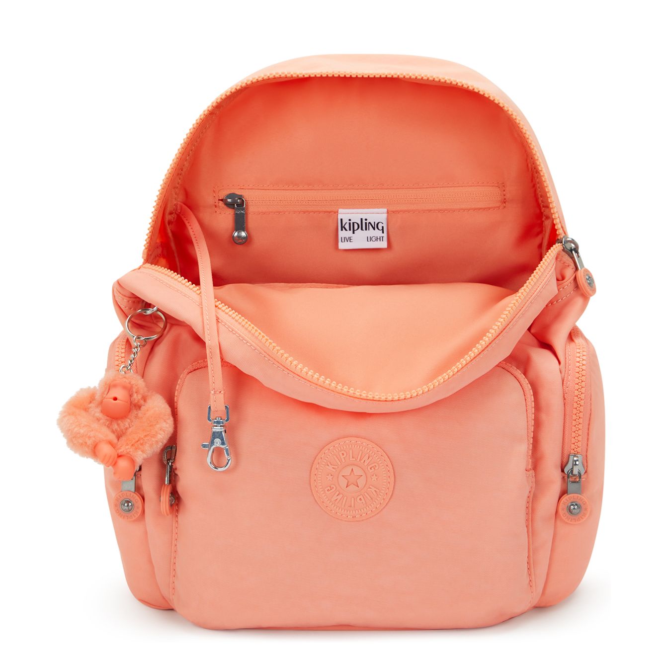 Kipling City Zip S pinky orange