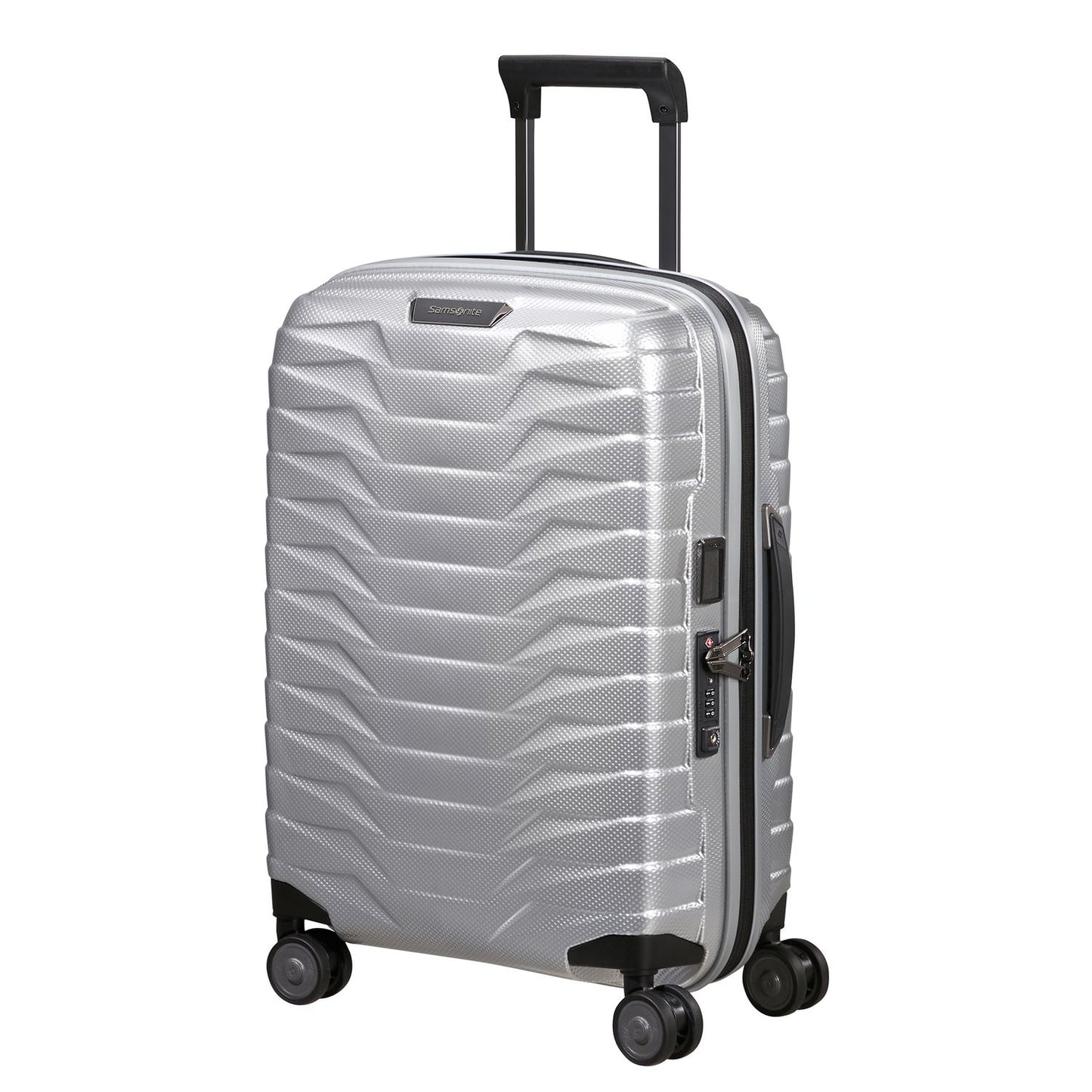 Samsonite Proxis Handbagage Spinner 55 cm - Uitbreidbaar 40/46 liter - 55x40x20/23 cm - silver