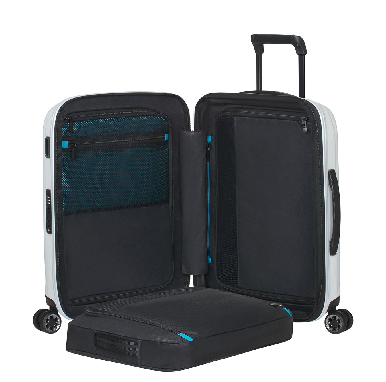 Samsonite Nexis Handbagage Spinner 55 cm - Uitbreidbaar 40/47 liter - 55x40x20/23 cm - cotton white