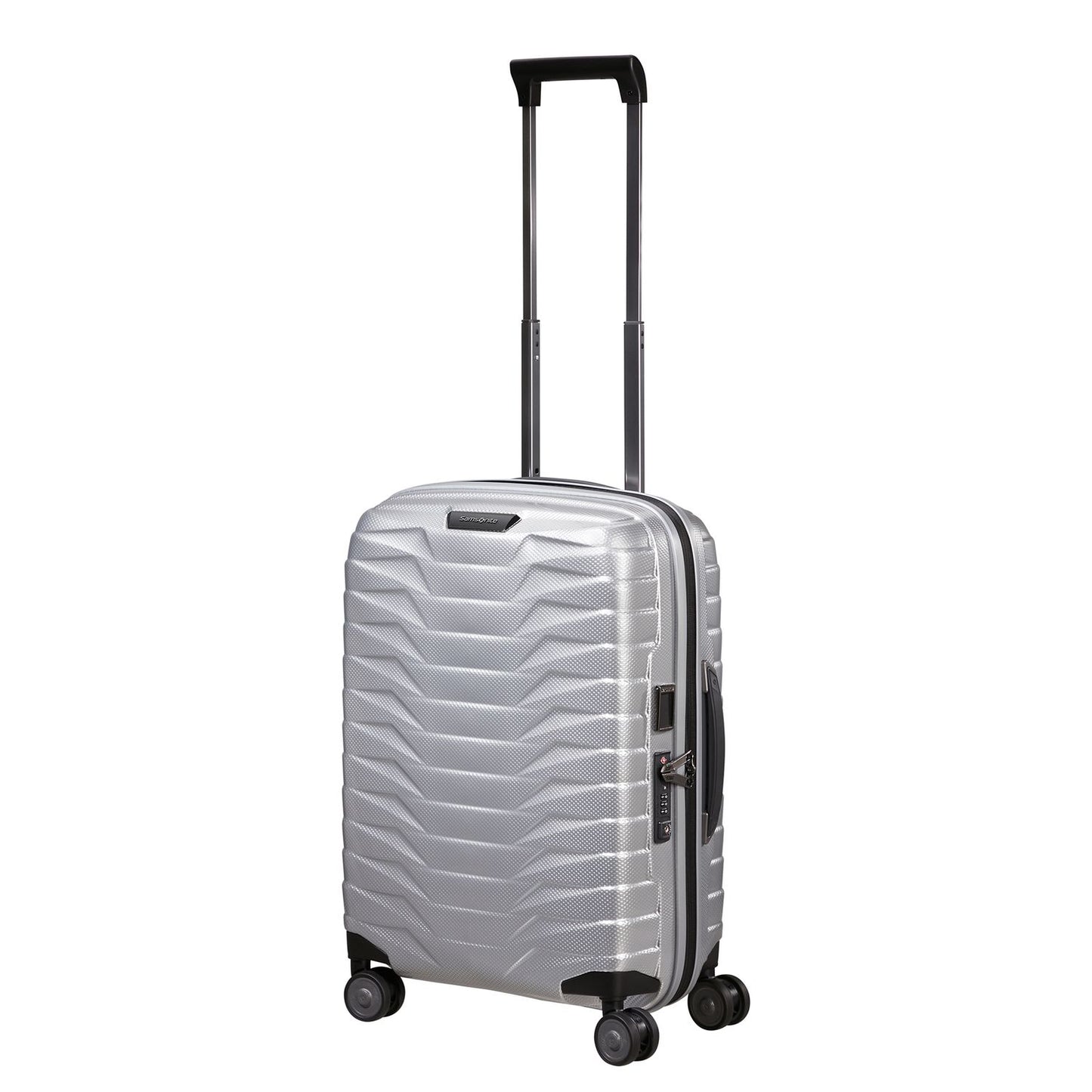 Samsonite Proxis Handbagage Spinner 55 cm - Uitbreidbaar 40/46 liter - 55x40x20/23 cm - silver