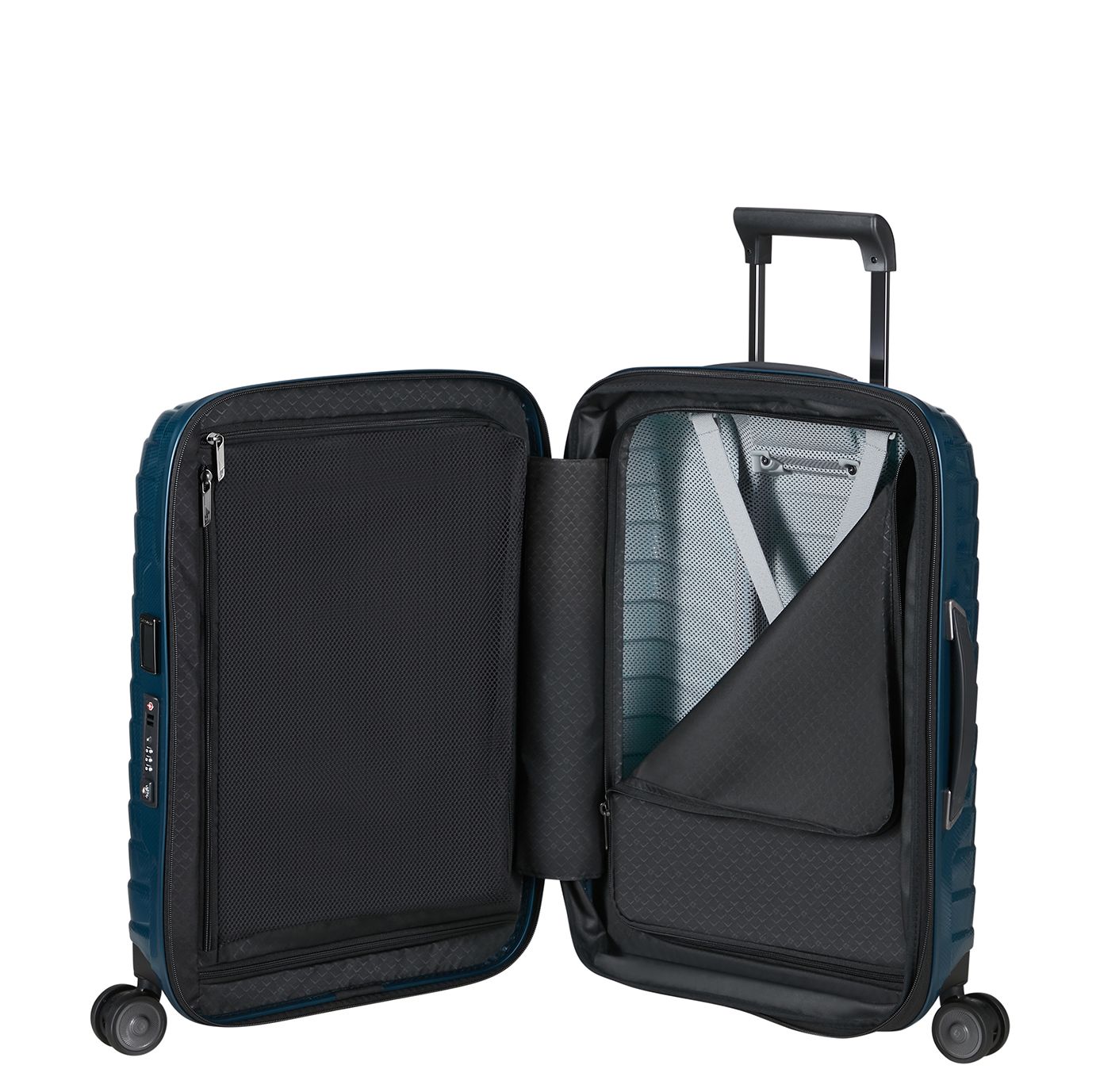 Samsonite Proxis Handbagage Spinner 55 cm - Uitbreidbaar 40/46 liter - 55x40x20/23 cm - petrol blue