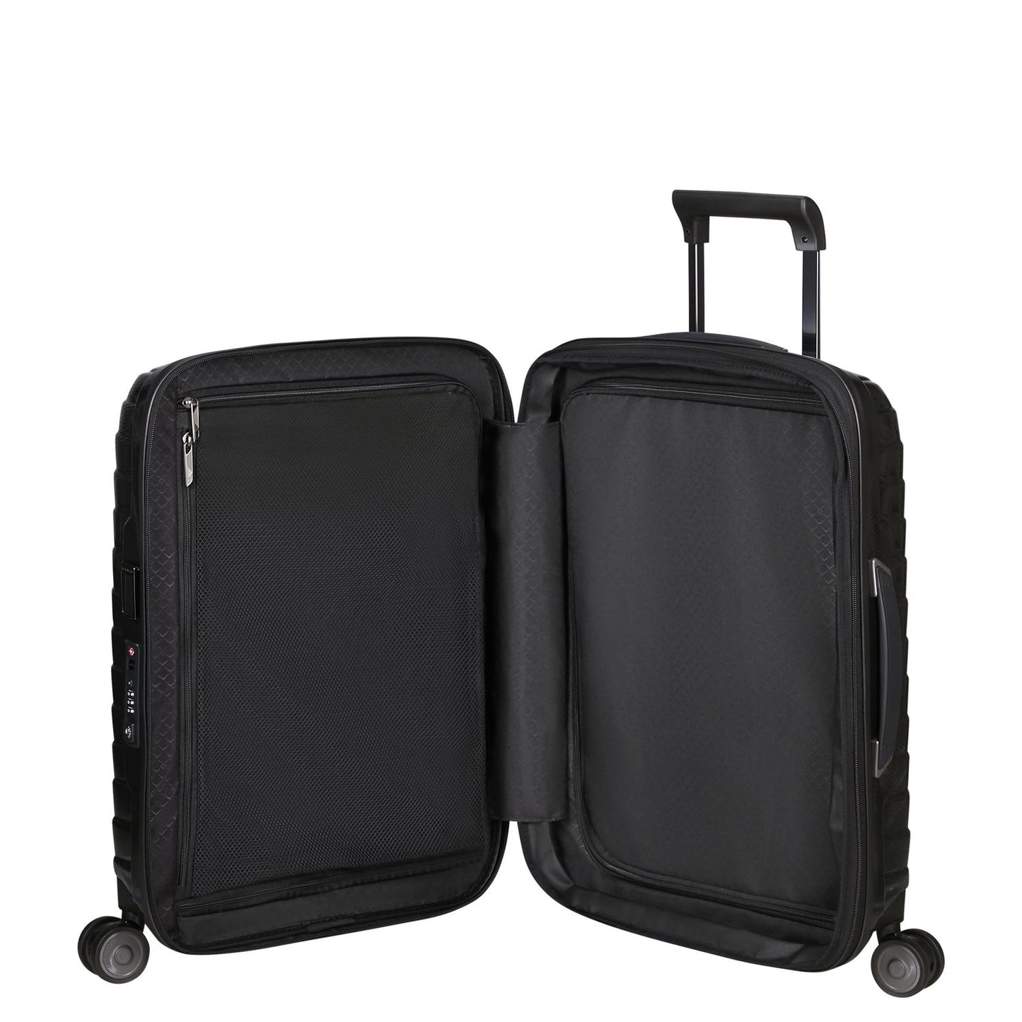 Samsonite Proxis Handbagage Spinner 55 cm - Uitbreidbaar 40/46 liter - 55x 40x20/23 cm - black