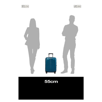 Samsonite Proxis Handbagage Spinner 55 cm - Uitbreidbaar 40/46 liter - 55x40x20/23 cm - petrol blue
