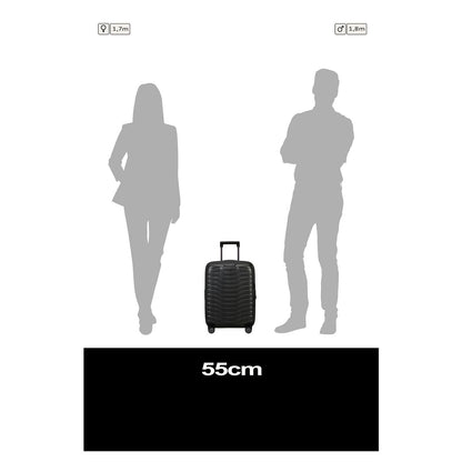 Samsonite Proxis Handbagage Spinner 55 cm - Uitbreidbaar 40/46 liter - 55x40x20/23 cm - matt graphite