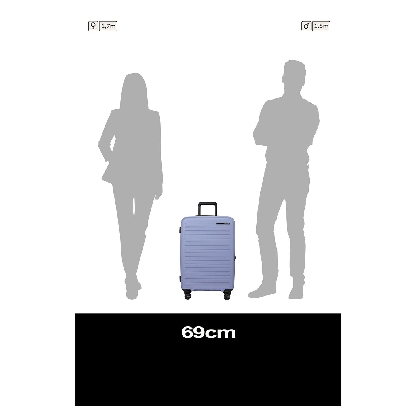 Samsonite Restackd Spinner 68 cm Expandable lavender