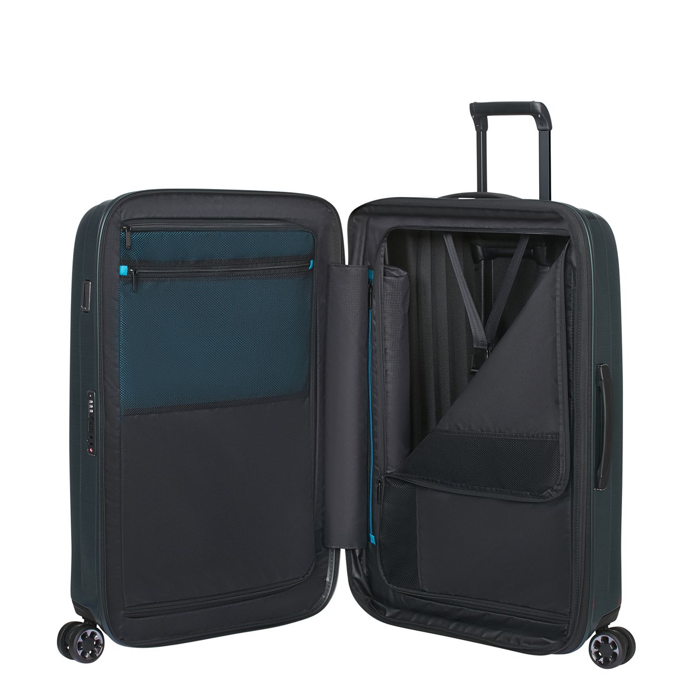 Samsonite Nexis Spinner 70 cm - Uitbreidbaar 82/91 liter - 70x48x27/30 cm - deep forest