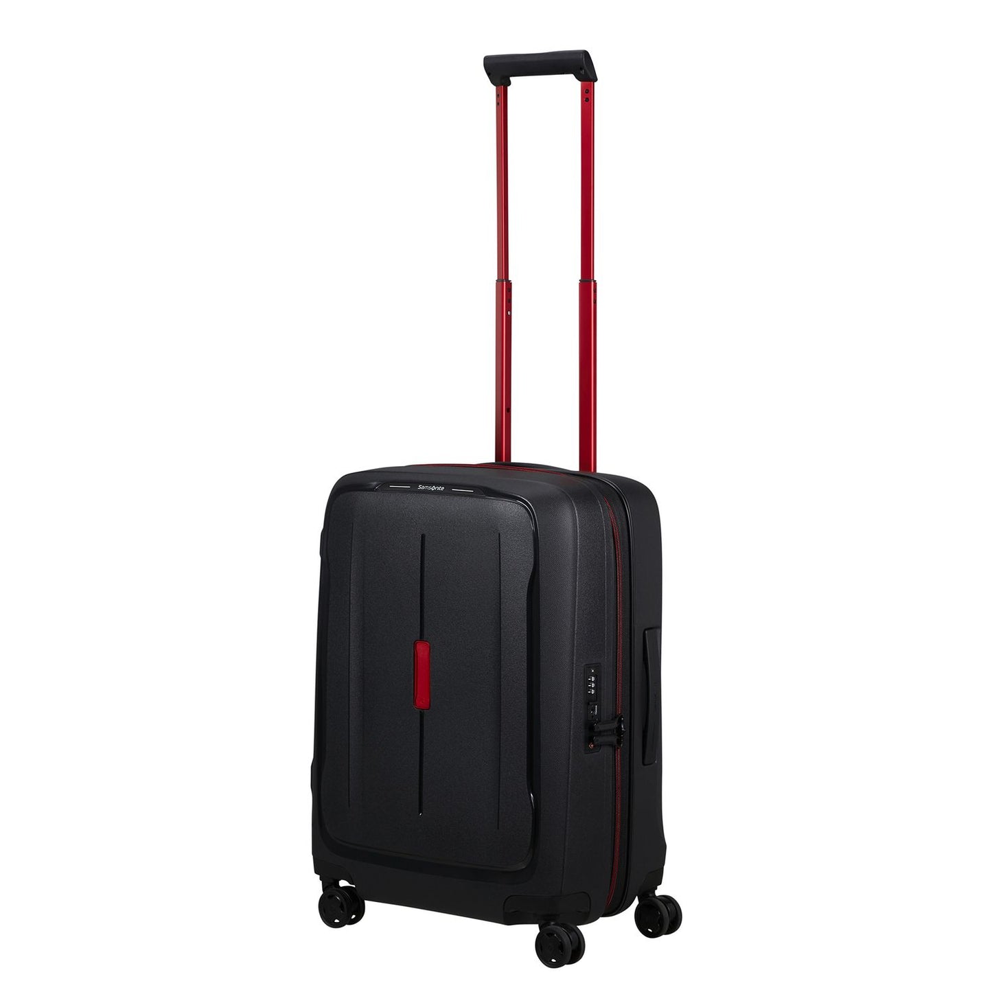 Samsonite Essens Handbagage Spinner 55 cm - Uitbreidbaar 50/57 liter - 55x40x23/26 cm - charcoal/red