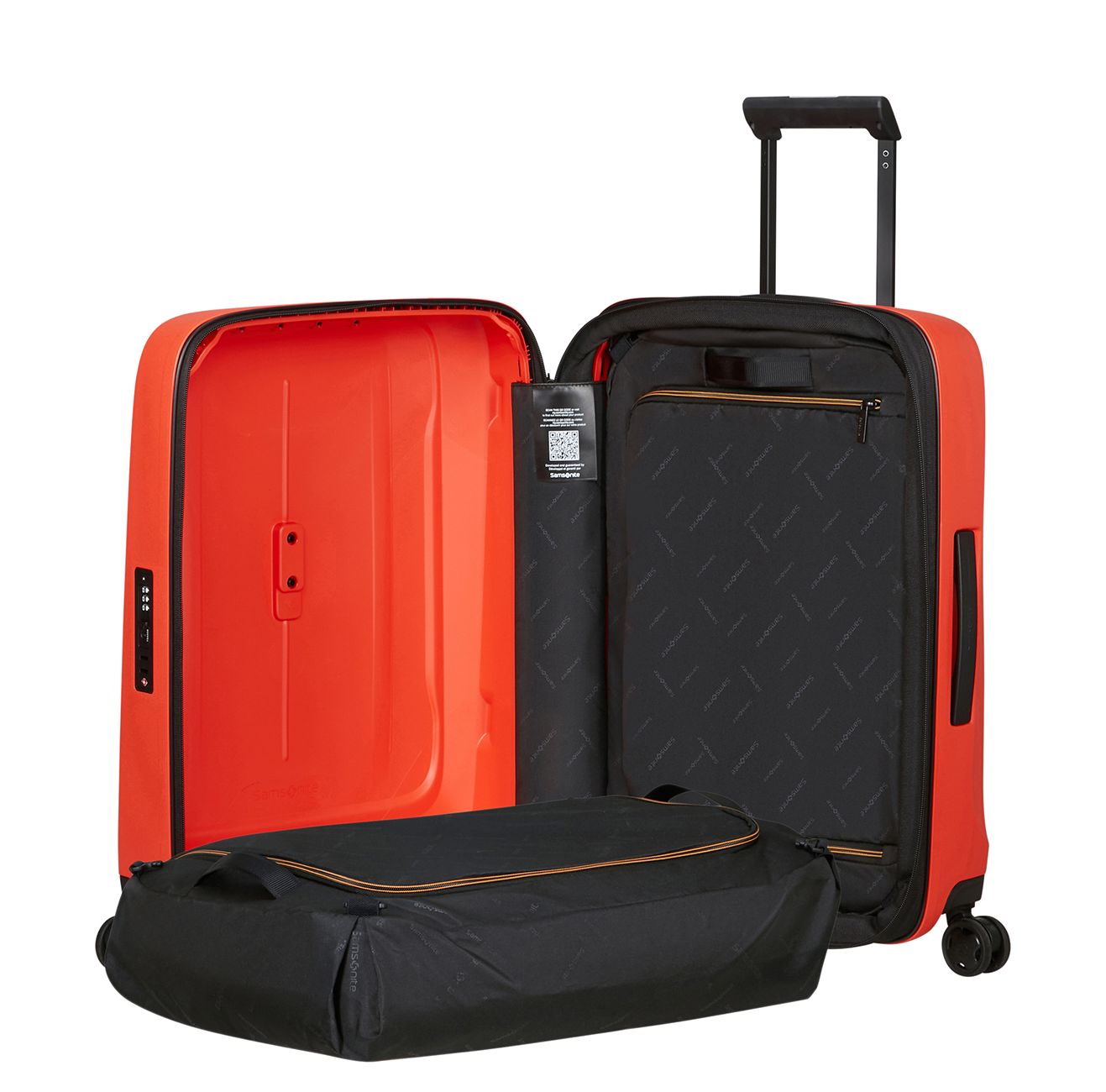 Samsonite Essens Handbagage Spinner 55 cm - Uitbreidbaar 50/57 liter - 55x40x23/26 cm - lava