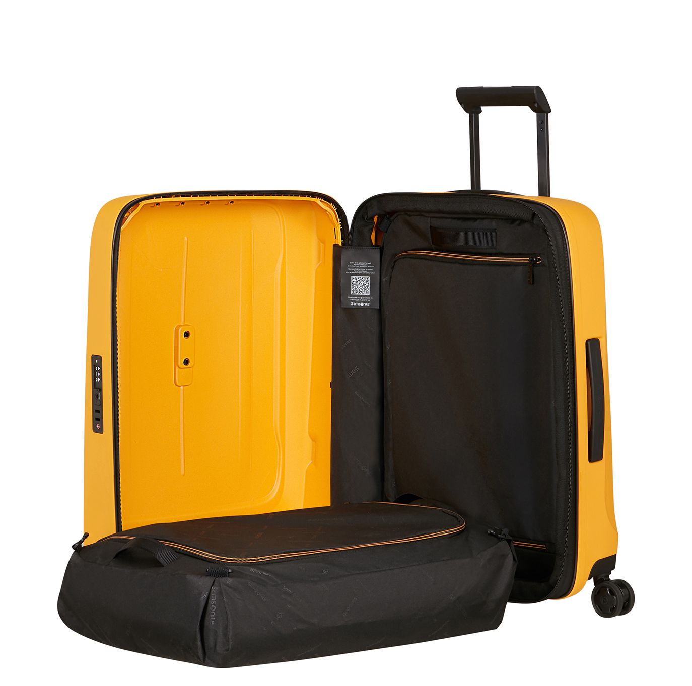 Samsonite Essens Handbagage Spinner 55 cm - Uitbreidbaar 50/57 liter - 55x40x23/26 cm - radiant yellow