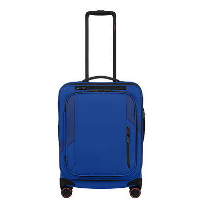 Samsonite Glazed Handbagage Spinner 55 cm - Uitbreidbaar 44/49 liter - 55x40x23/26 cm - electric blue
